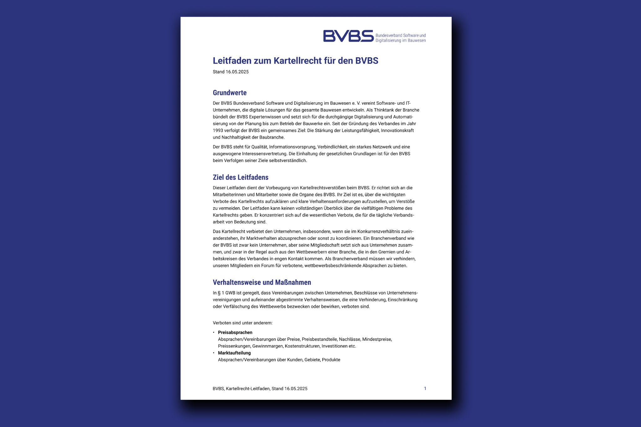 BVBS Kartellrecht-Leitfaden