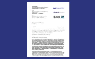 Stellungnahme von BVBS, BAUINDUSTRIE und ZDB zu Rechnungen nach § 14 UstG