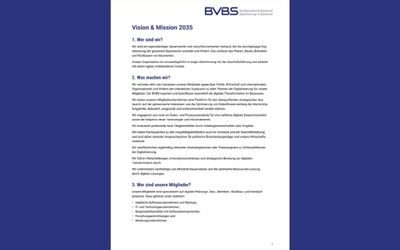 BVBS präsentiert Vision, Mission & Strategie
