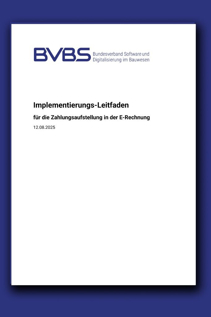 Titelbild Implementierungsempfehlung Zahlungsaufstellung E-Rechnung