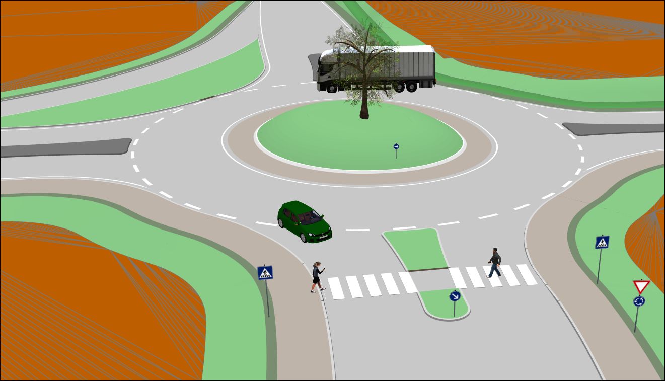IB&T - Darstellung eines Kreisverkehrs in der Software card1