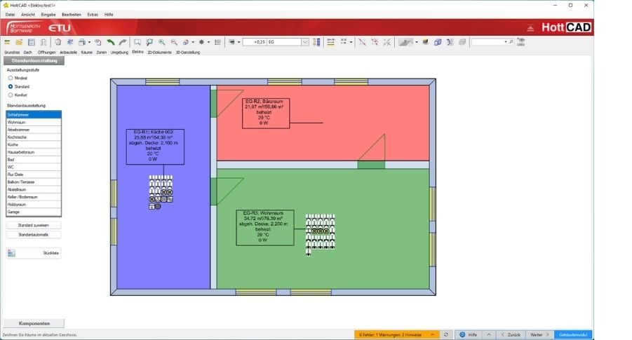 HottCAD E ELT Standardausstattung