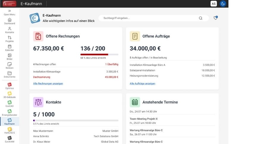Hottgenroth Screenshot E-Kaufmann 