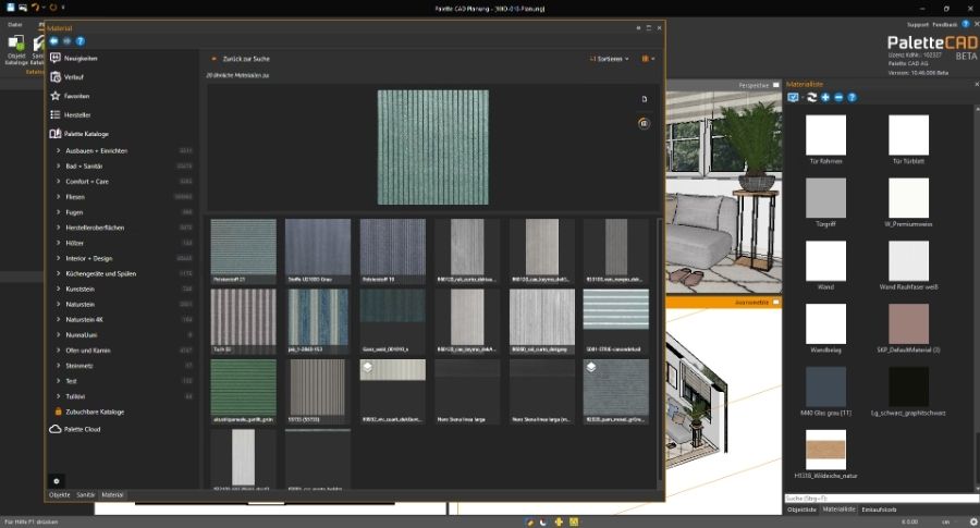Palette CAD AI - Material Finder