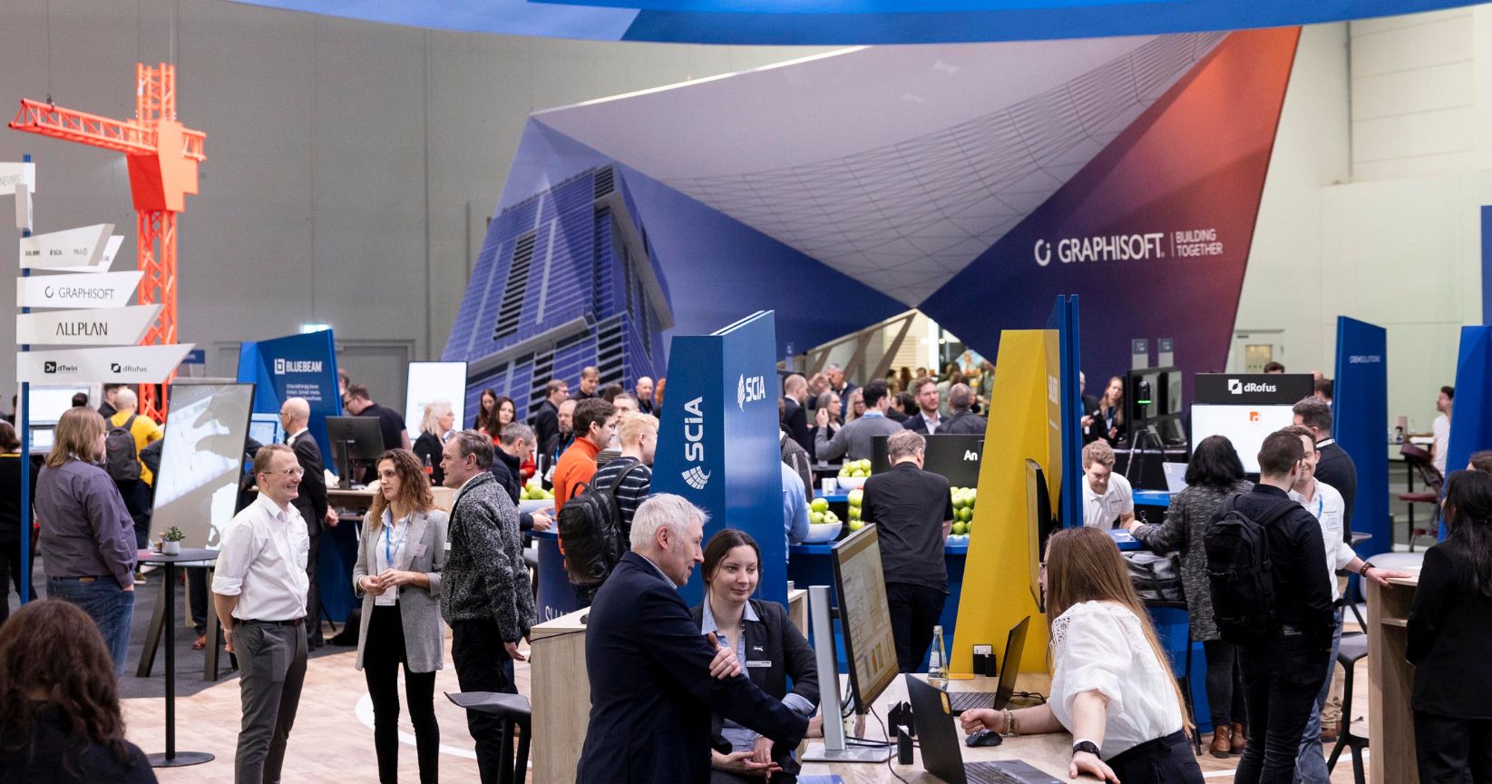 Messestand der Nemetschek Group mit Graphisoft auf der digitalBAU in Köln