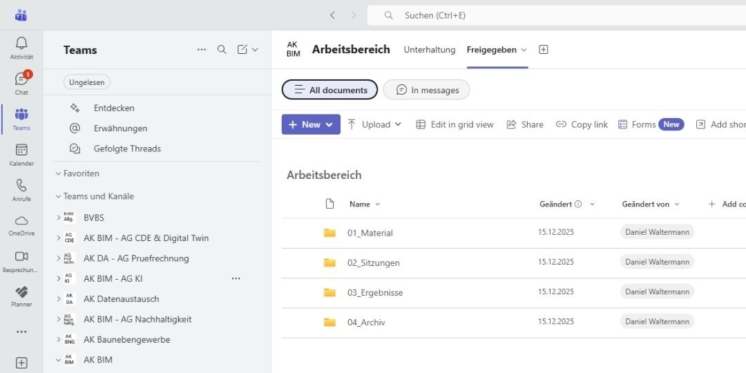 Kollaboration mit MS Teams im BVBS 