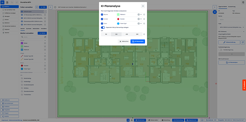 Screenshot aus der Software GRAVA von Softtech