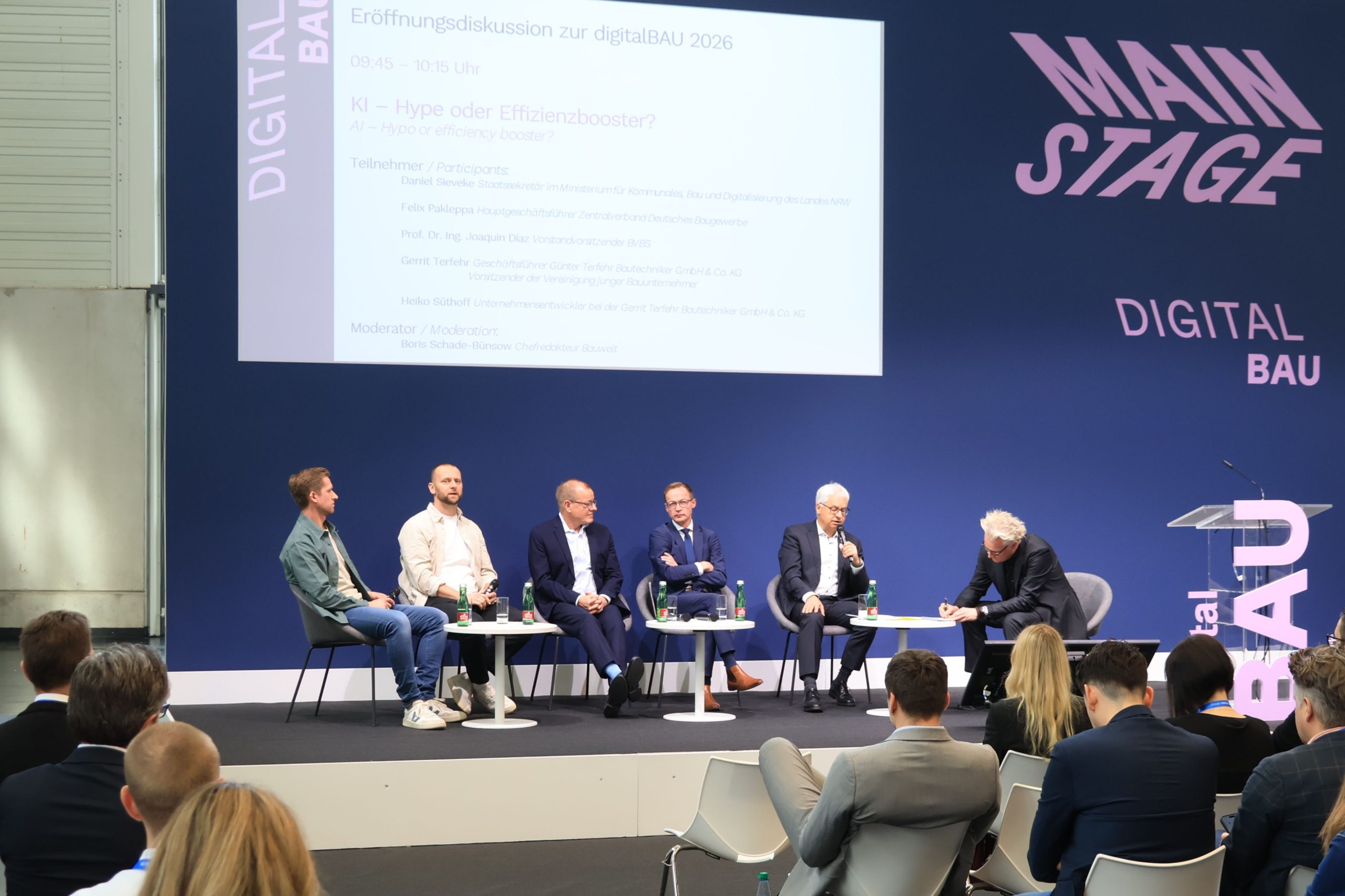 Prof. Dr. Joaquín Díaz als Repräsentant des BVBS auf der Eröffenungsveranstaltung der digitalBAU 2026