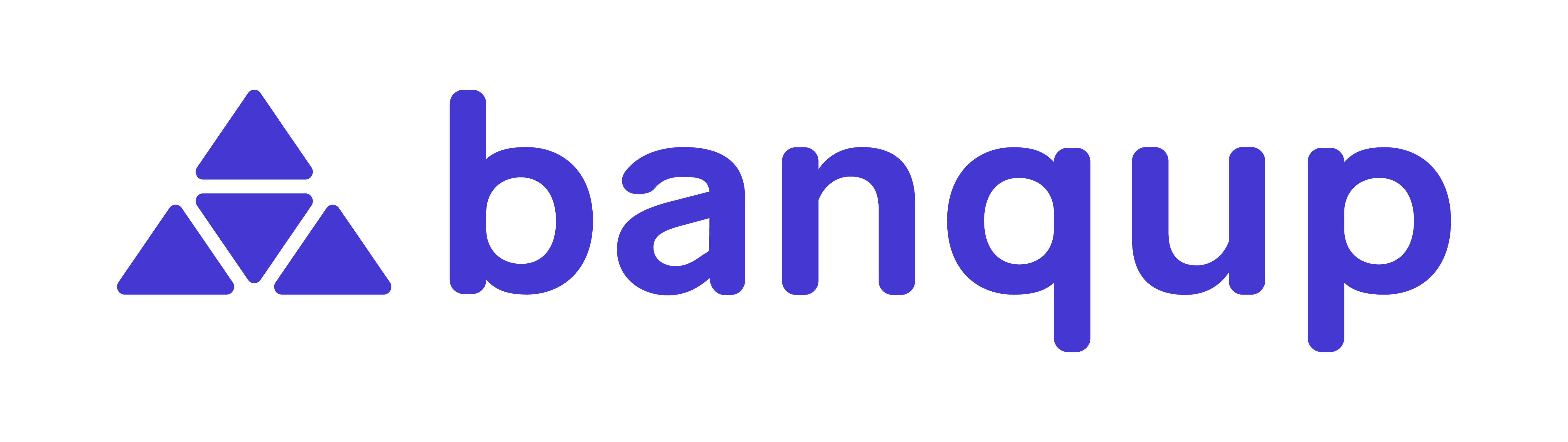 Blaues Logo der Banqup group