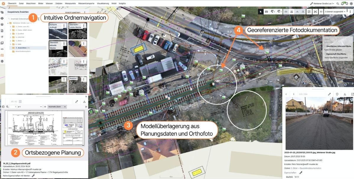 BVBS-Broschüre Best-Practice im Tief- und Infrastrukturbau - Infrakit: Modellüberlagerung mit Planungsdaten und Orthofoto