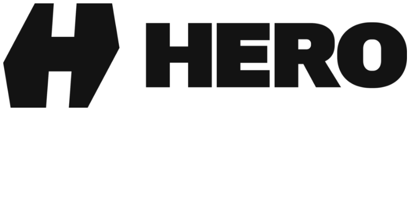 schwarzes Hero Software Logo mit H als Bildmarke